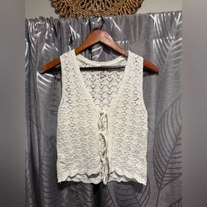 Bose Cream Lace Knit Blouse